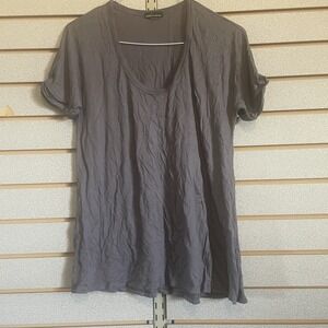 VTG VS‎ Moda International Tee T Shirt M Gray No Tag